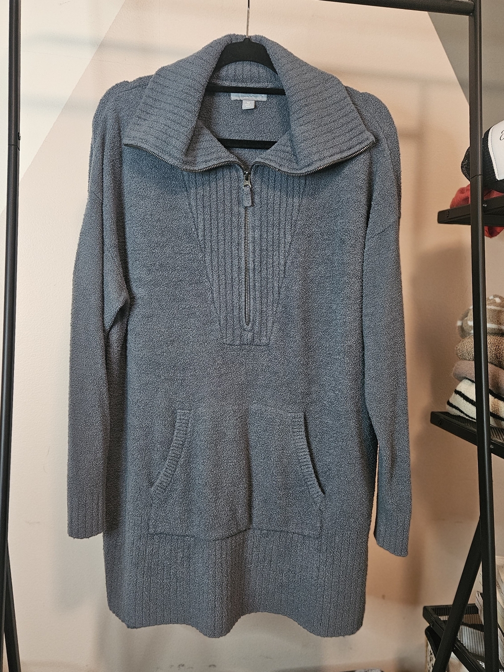 Barefoot Dreams Cozy Half-Zip Sweater Tunic - Size 1X